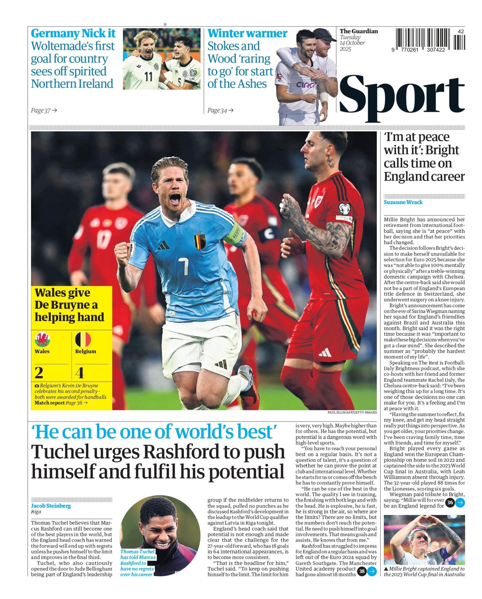 Guardian sports section