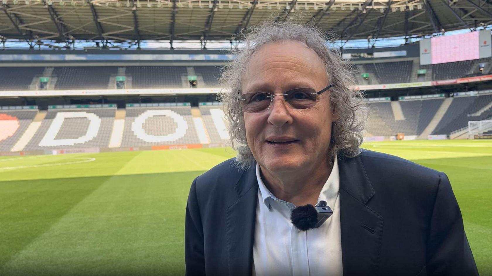 Pete Winkelman in the MK Dons stadium