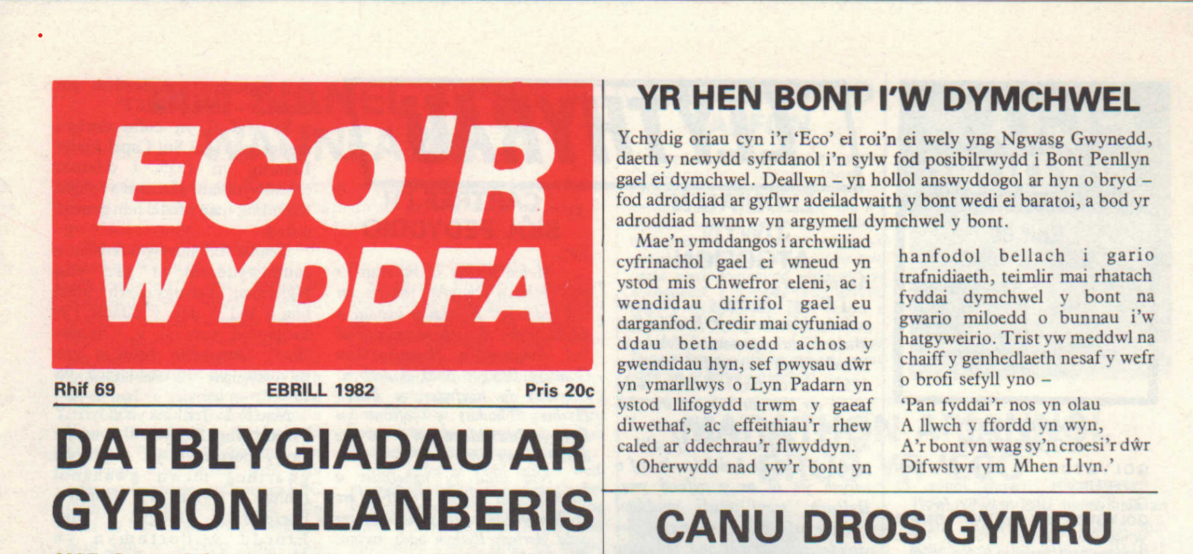 Tudalen Eco'r Wyddfa