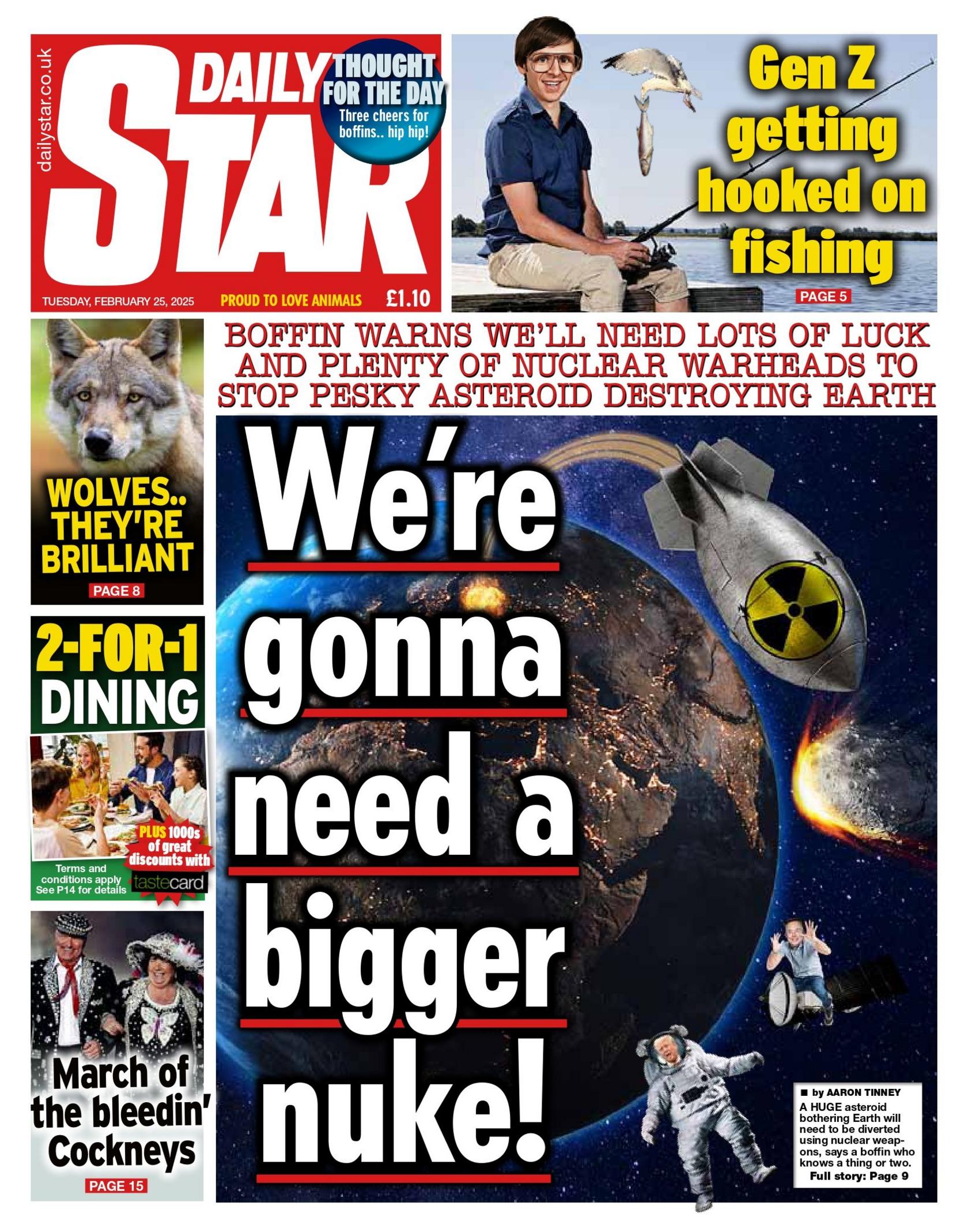 Daily Star front page