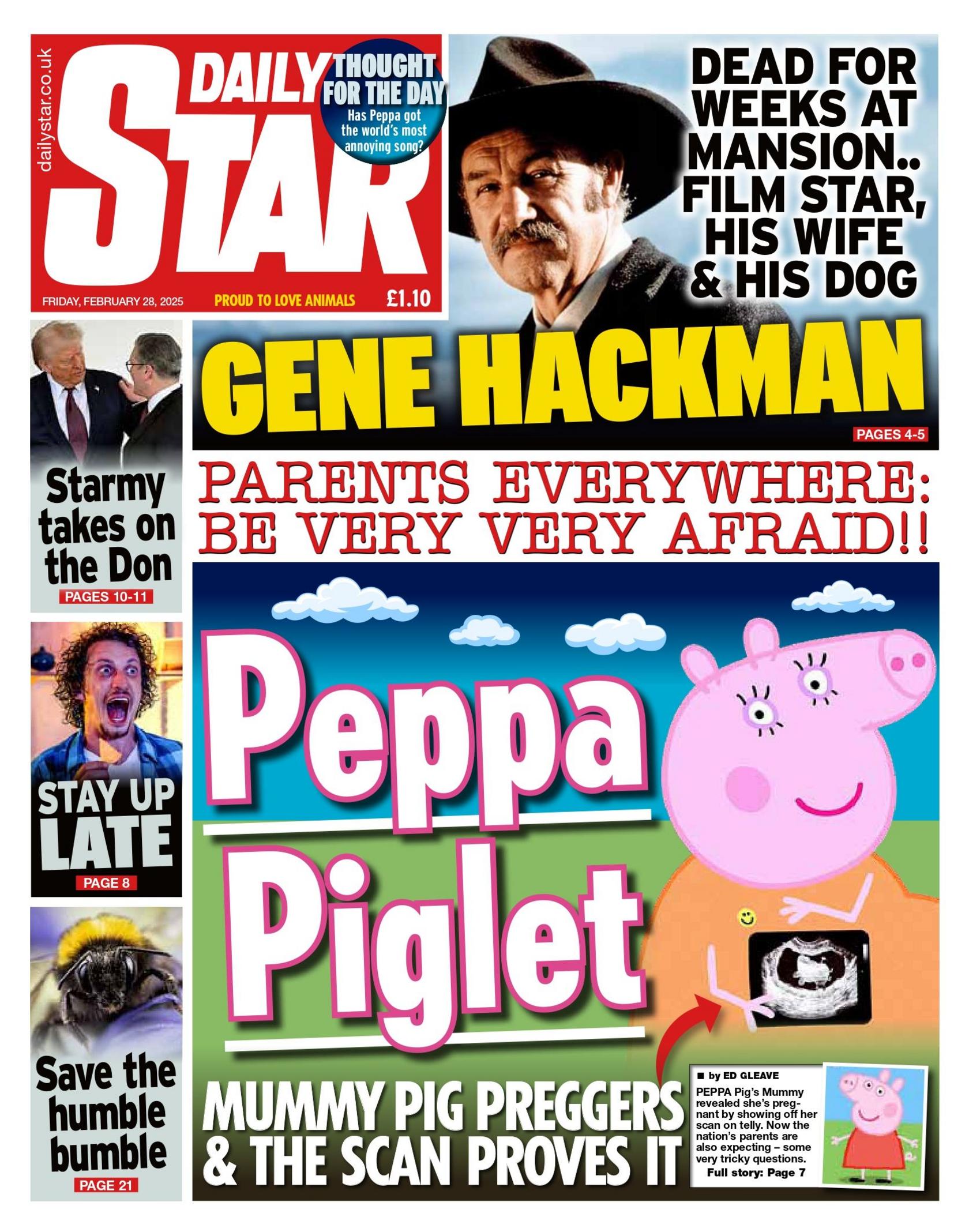 Daily Star front page