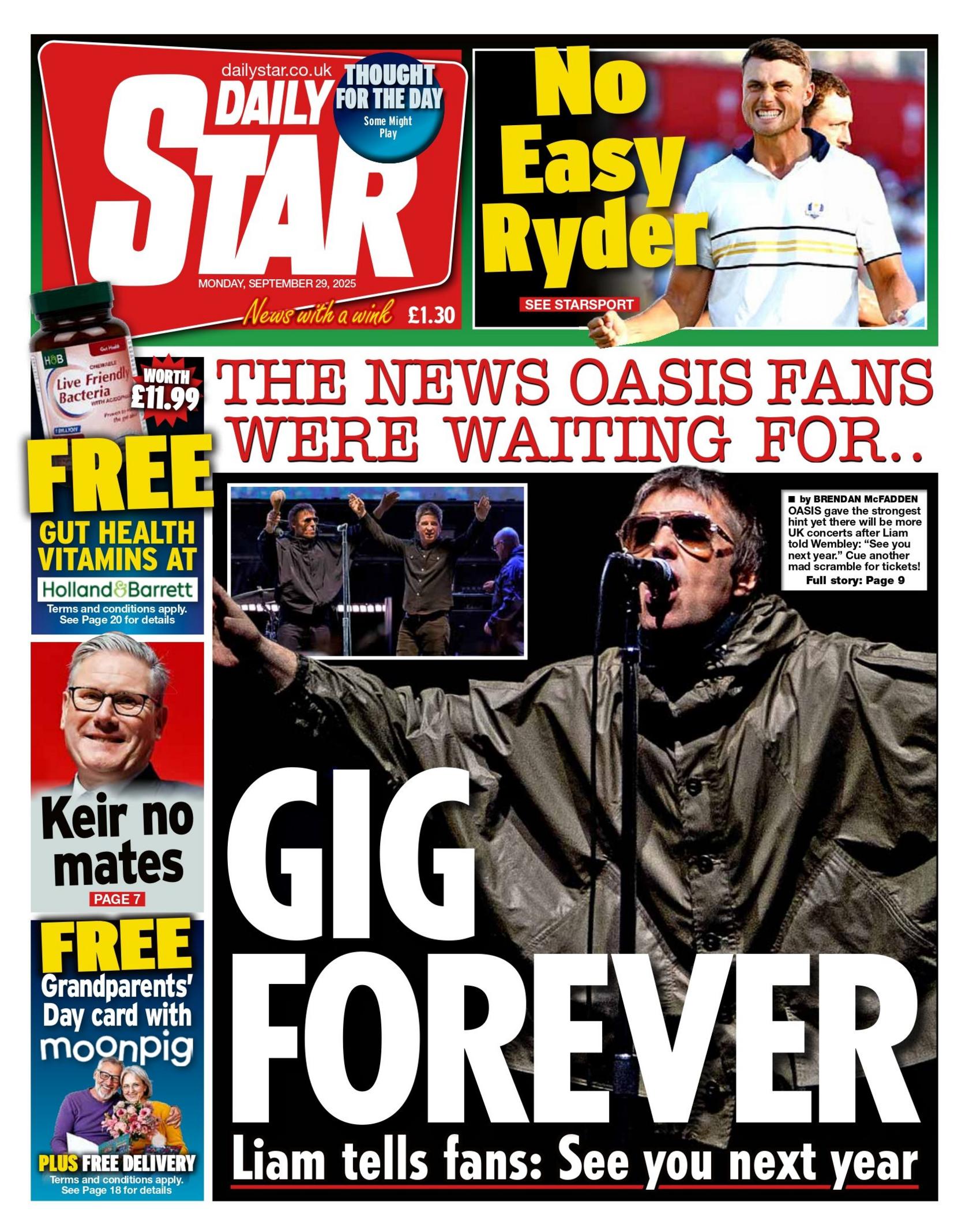 The headline on the front page of the Daily Mirror reads: 