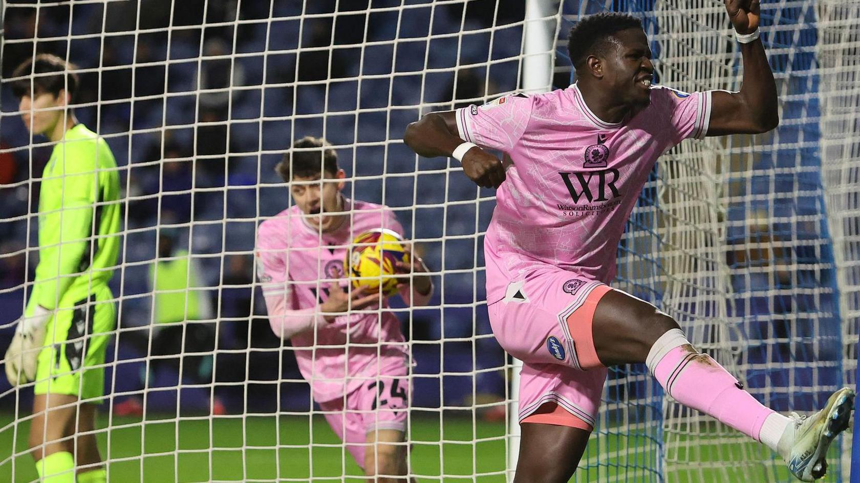 Makhtar Gueye celebrates his goal against Sheffield Wednesday