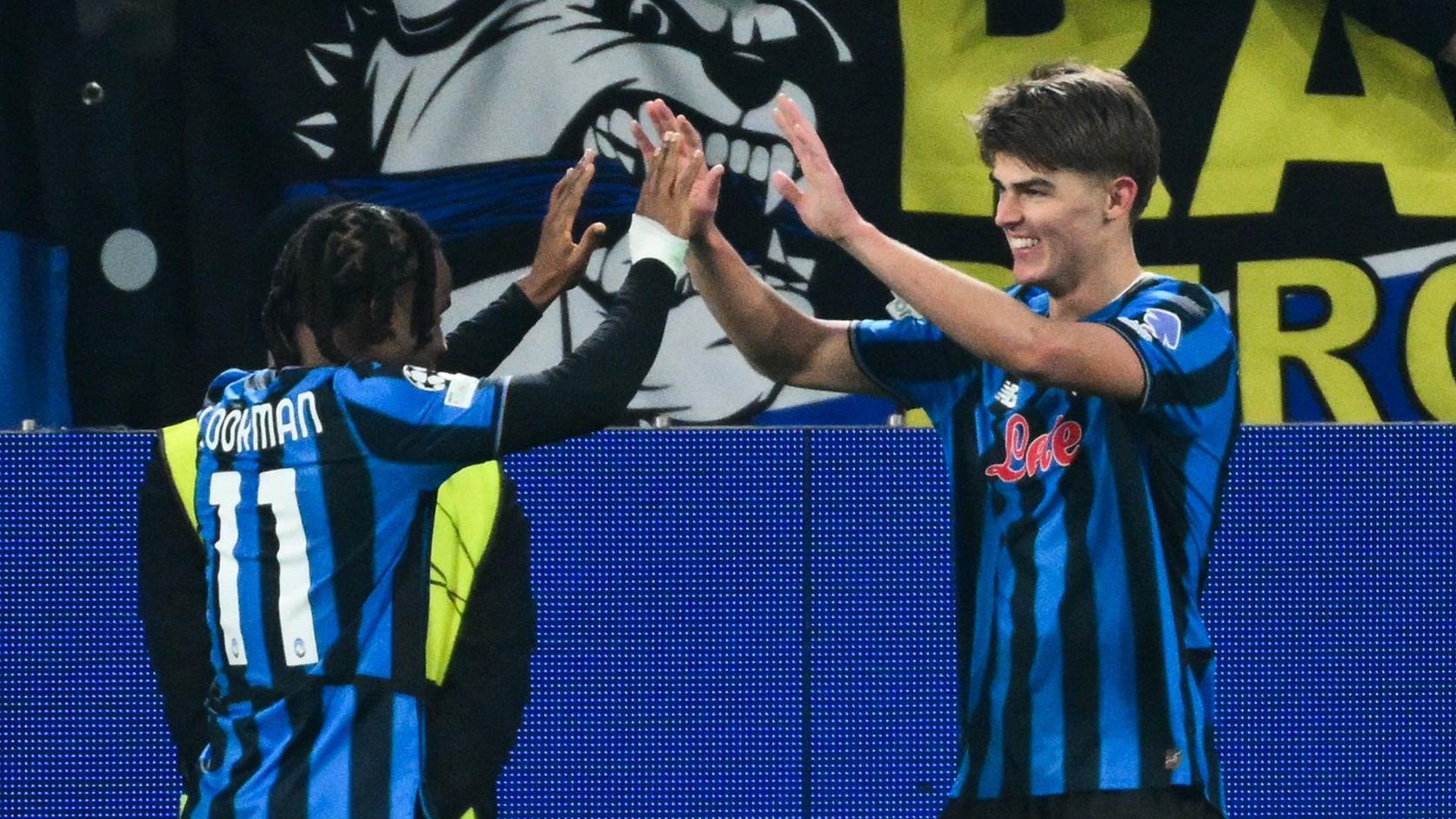 The Italian side celebrating during the contest
