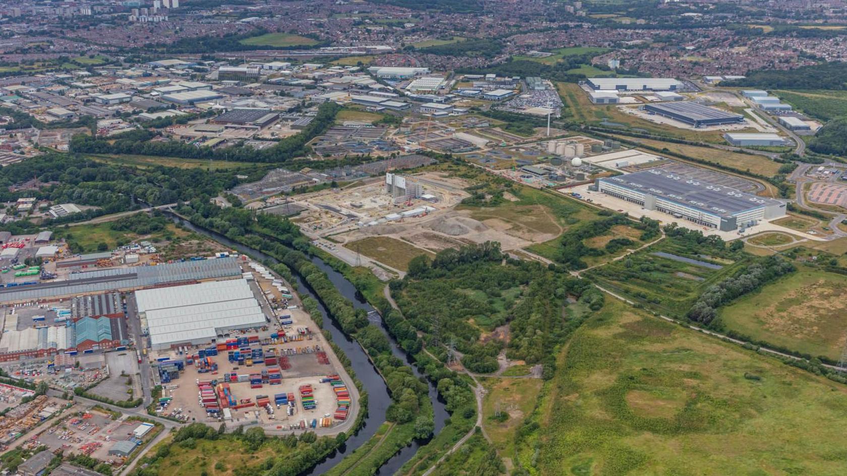 Aerial view of the Skelton Grange site