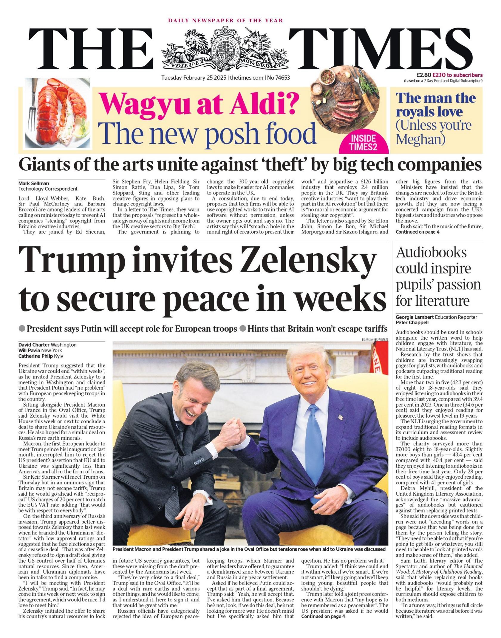 Times front page