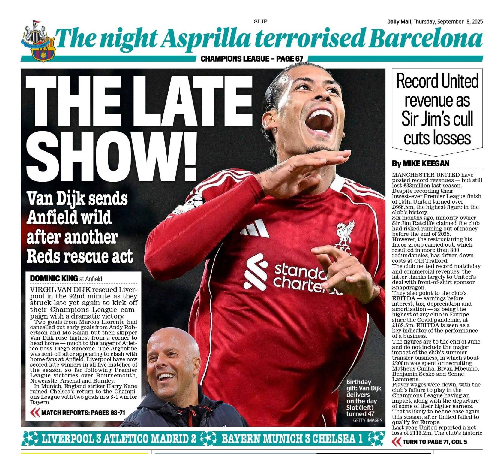 The Daily Mail back page