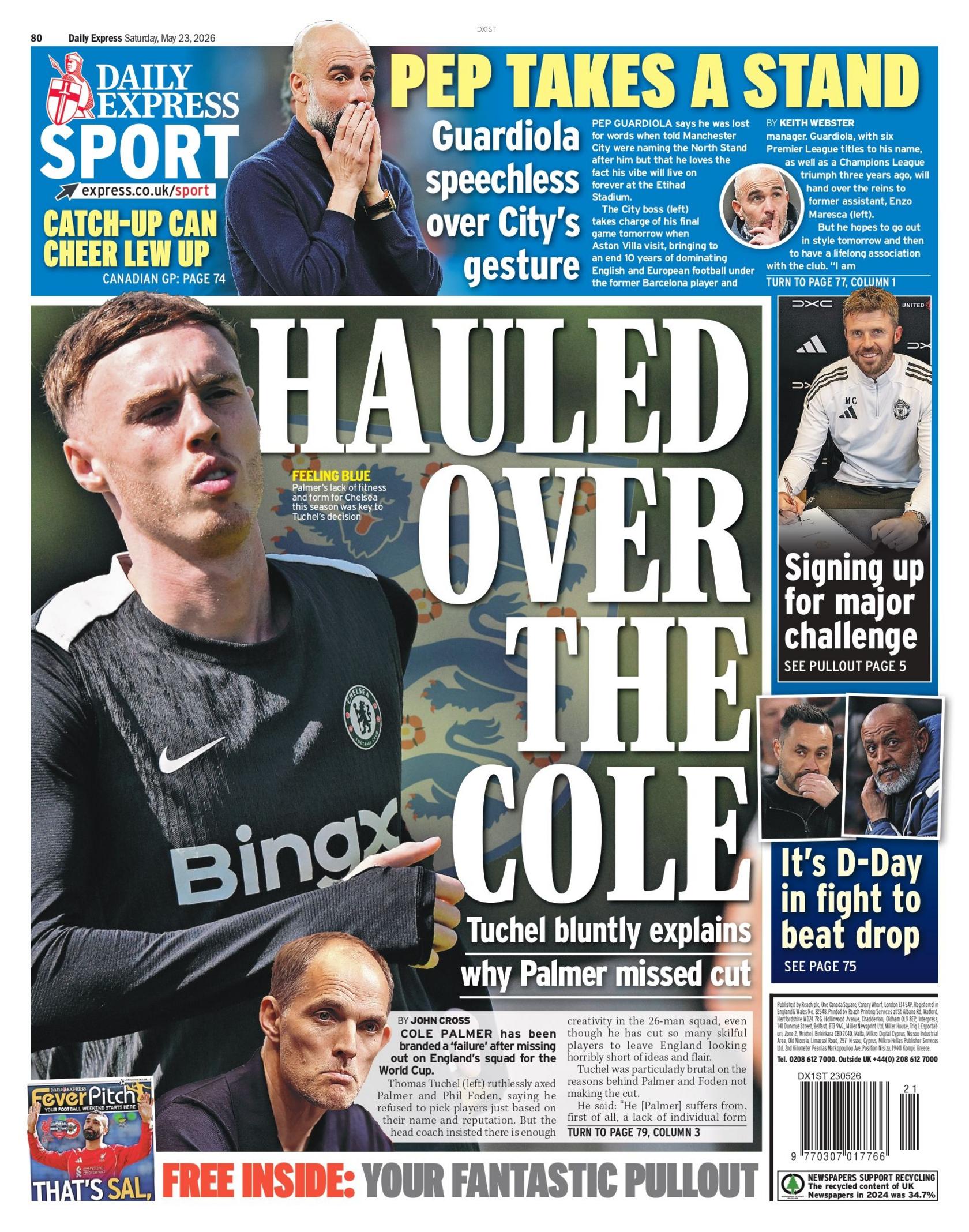 Daily Express back page