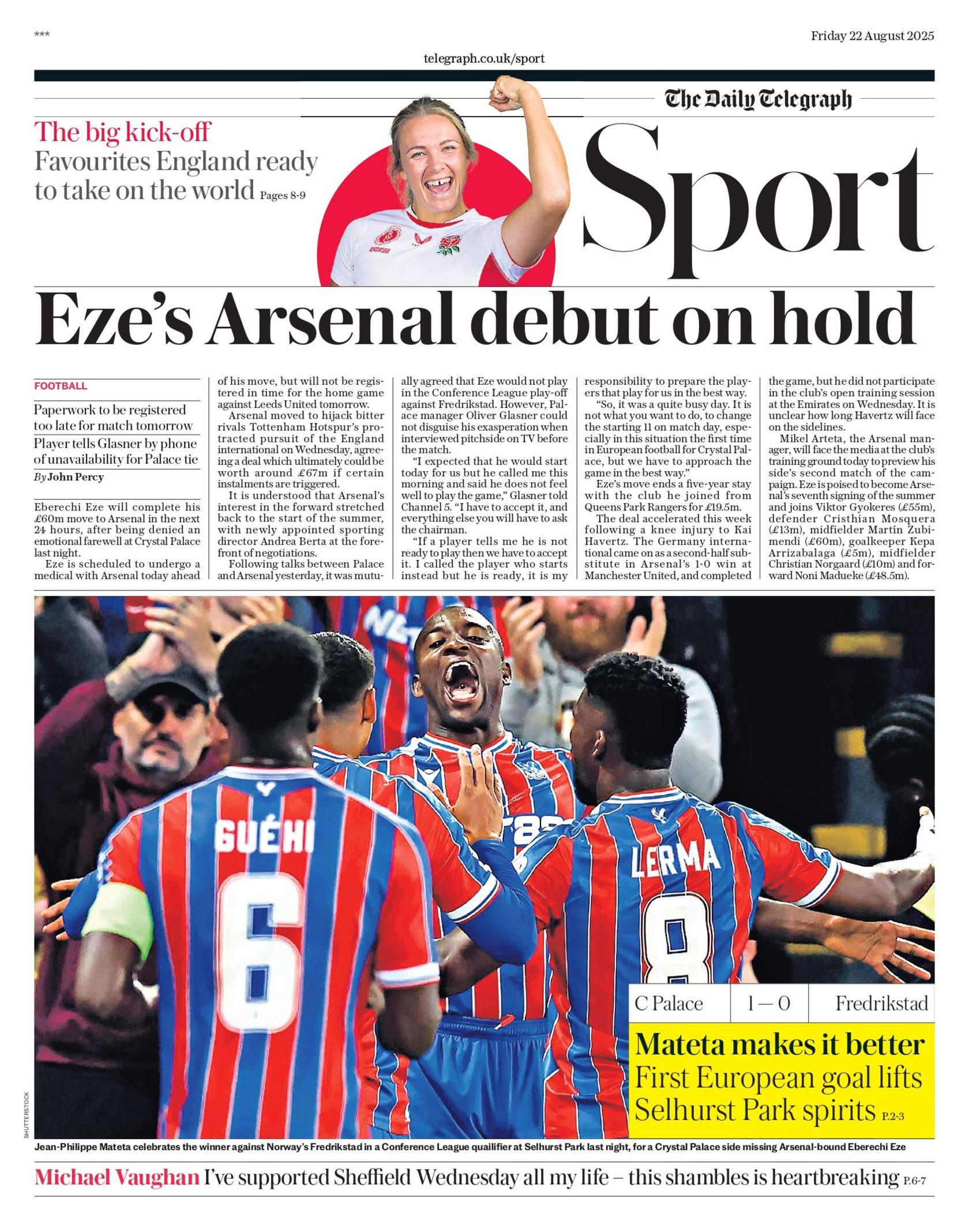 Telegraph back page 