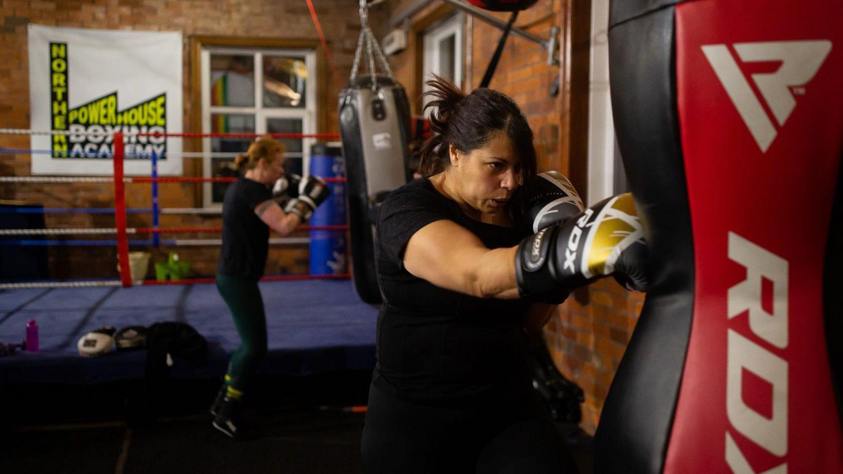 Women boxing at Northern Powerhouse Boxing Club