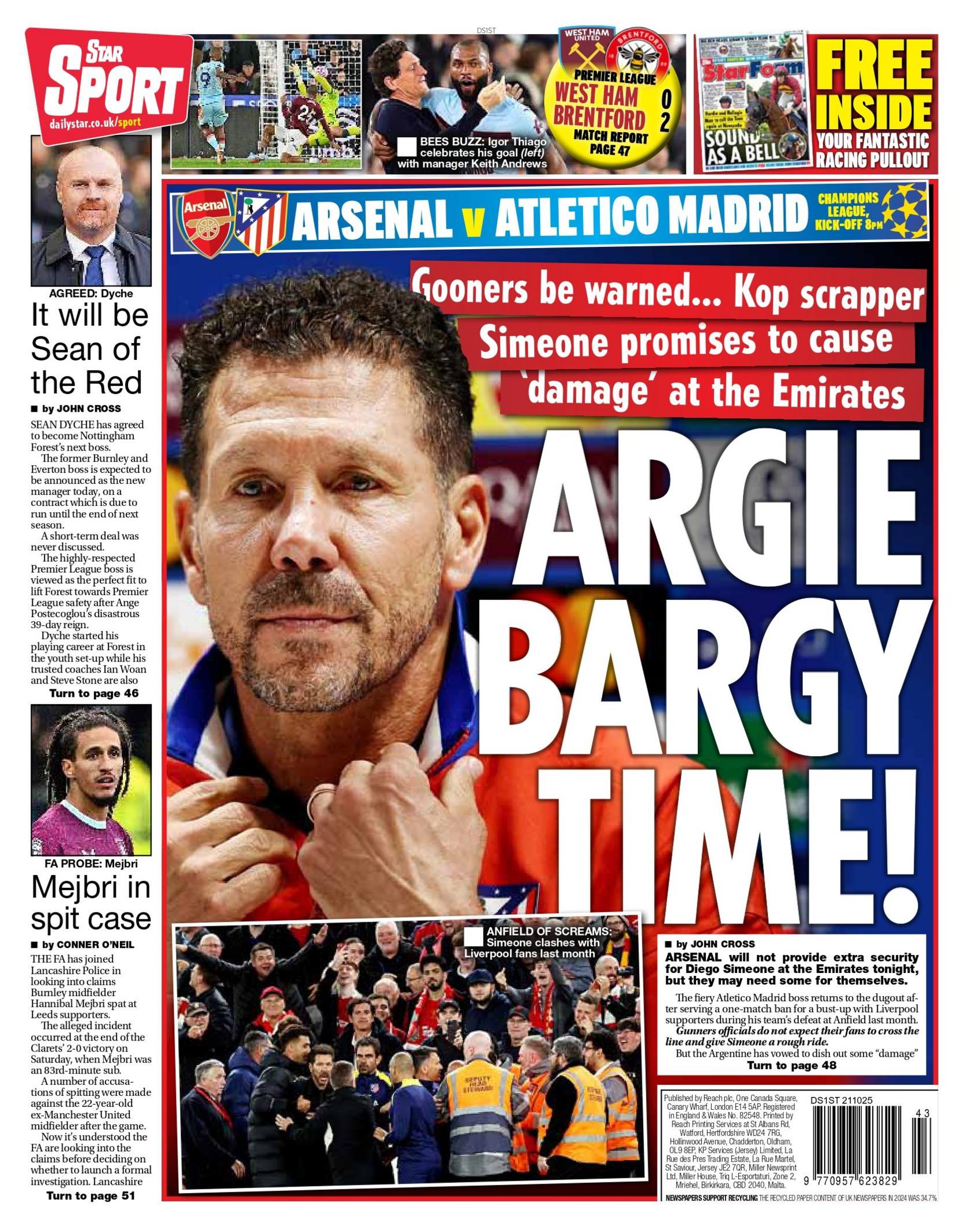Tuesday's Daily Star back page