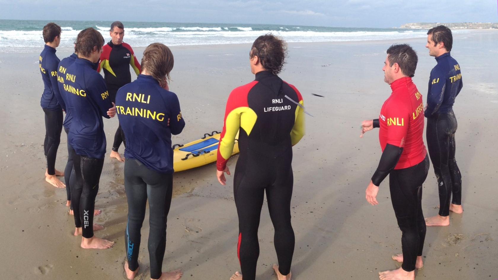 Lifeguards being trained in Jersey