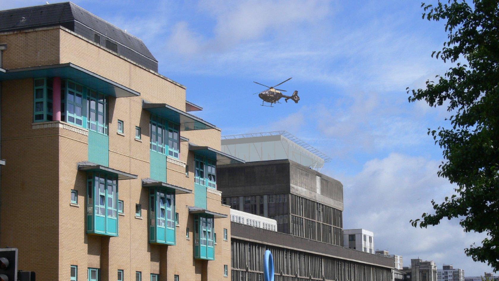 Artist impression of BRI helipad