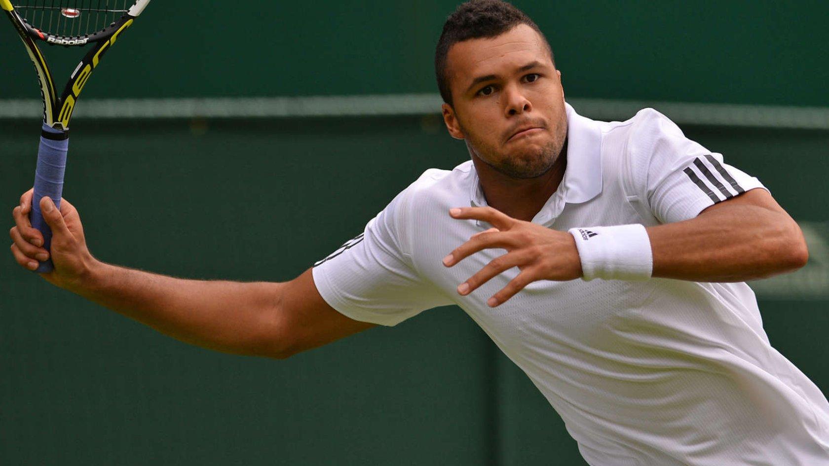 Jo-Wilfried Tsonga at Wimbledon 2013