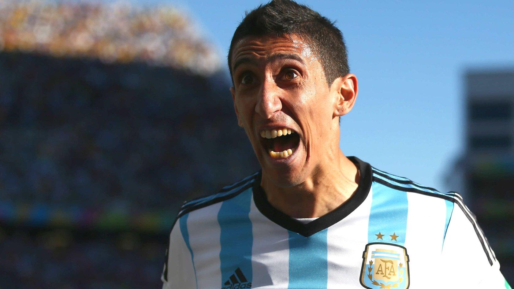 Argentina's Di Maria celebrates