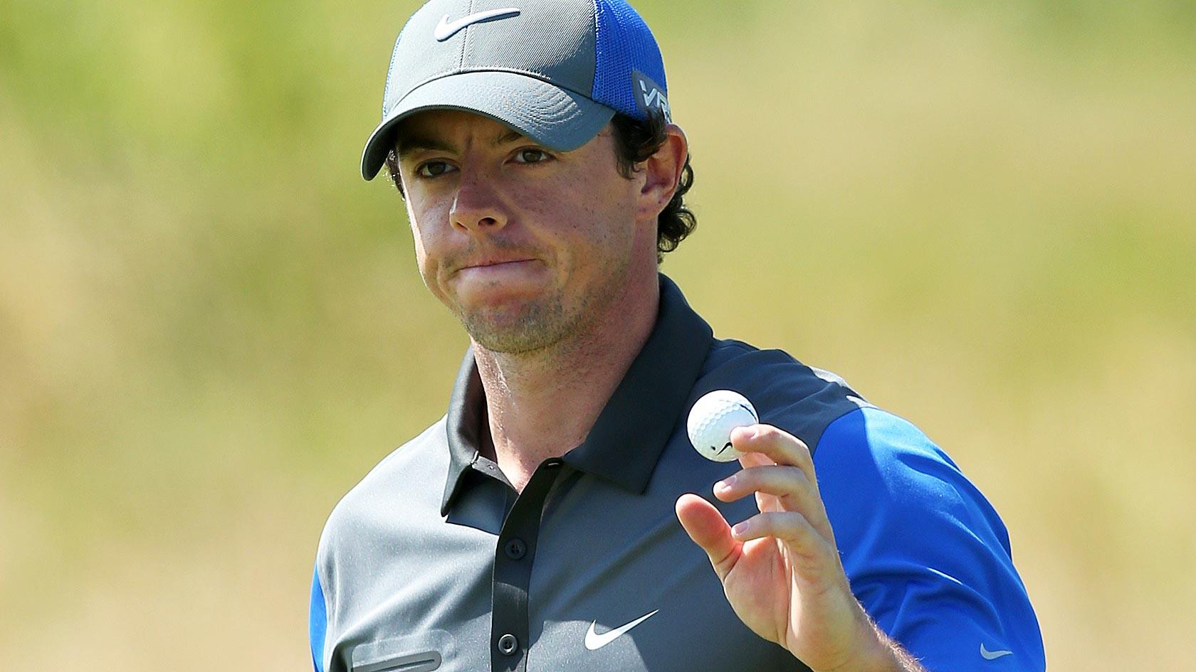 Rory McIlroy in action at the Open