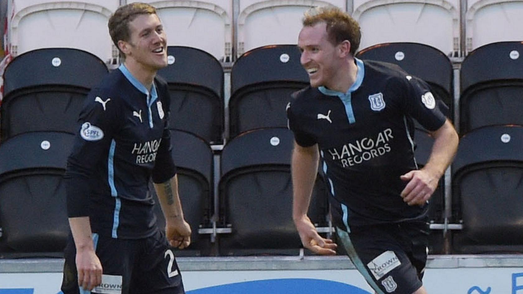 Dundee players celebrating