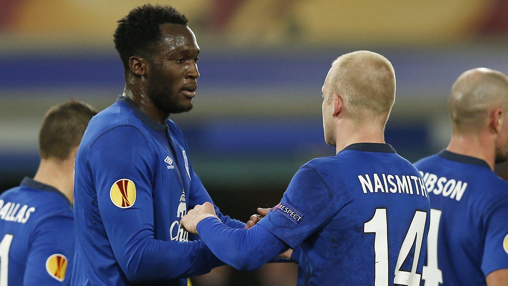 Romalu Lukaku and Steven Naismith