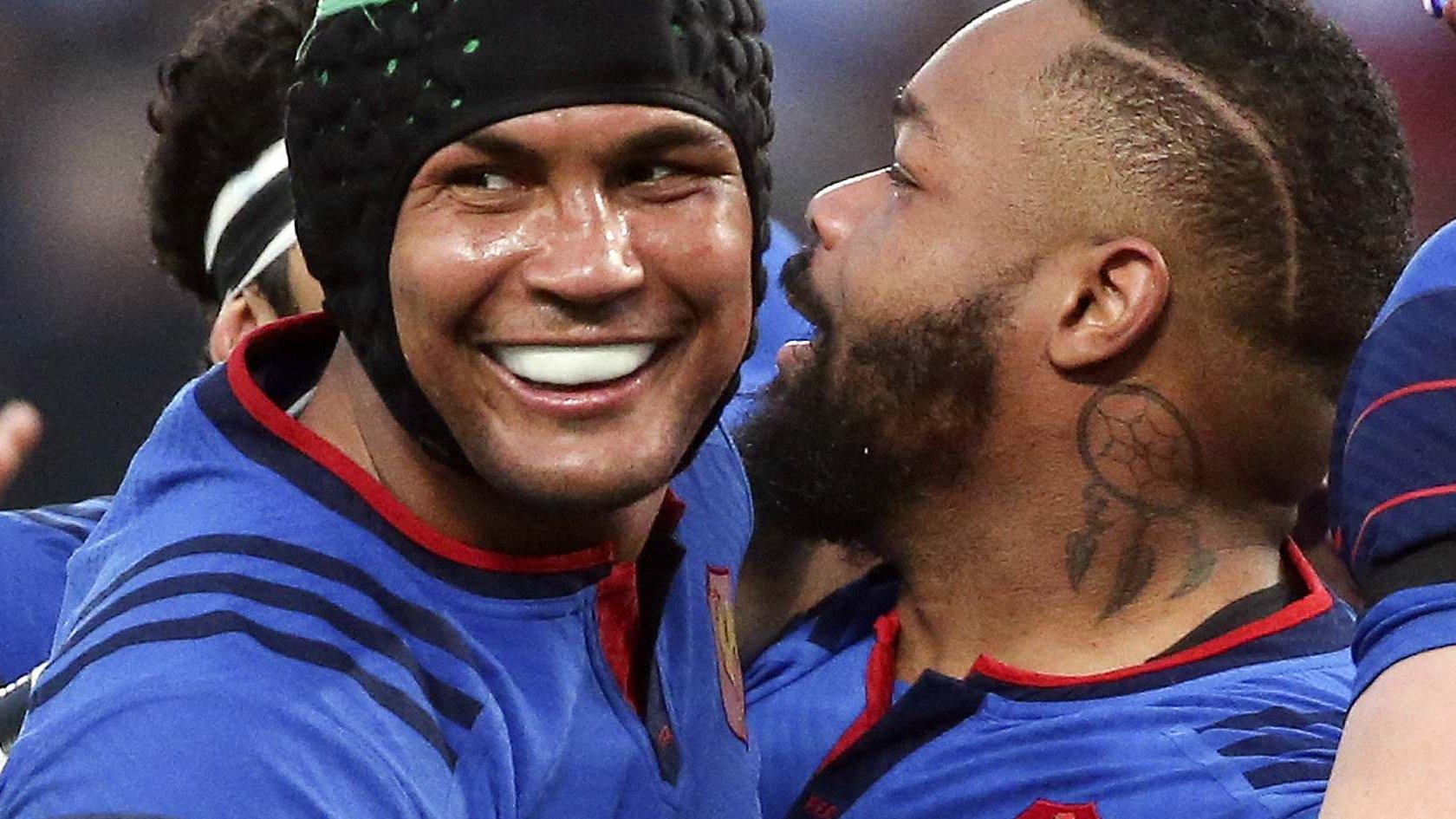 France's Thierry Dusautoir and Matthieu Bastareaud