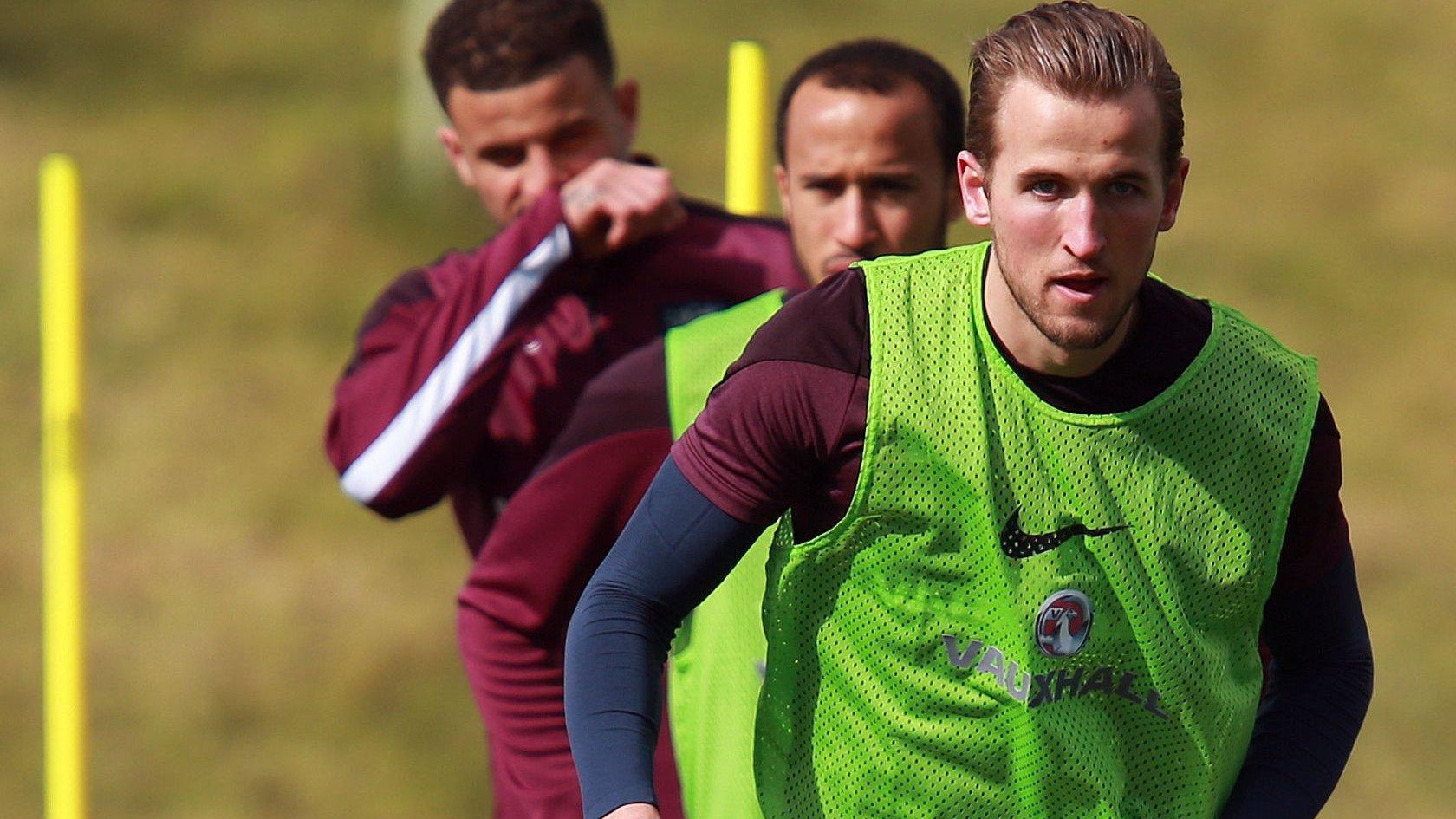 Harry Kane in training for England