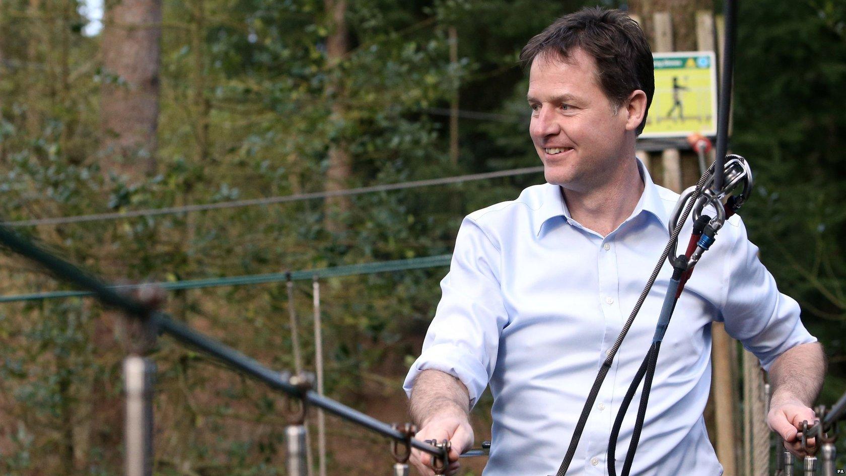 Nick Clegg at GoApe