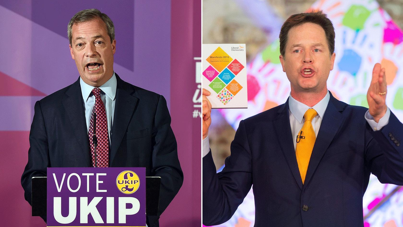 Nigel Farage and Nick Clegg