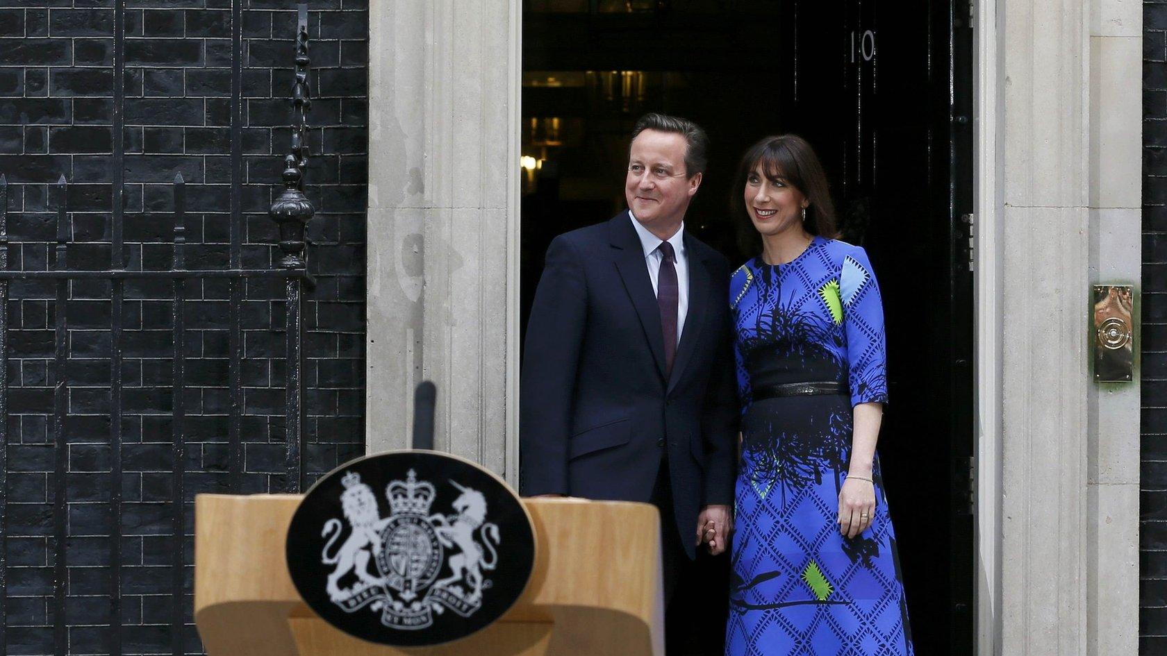 David and Samantha Cameron outside No 10