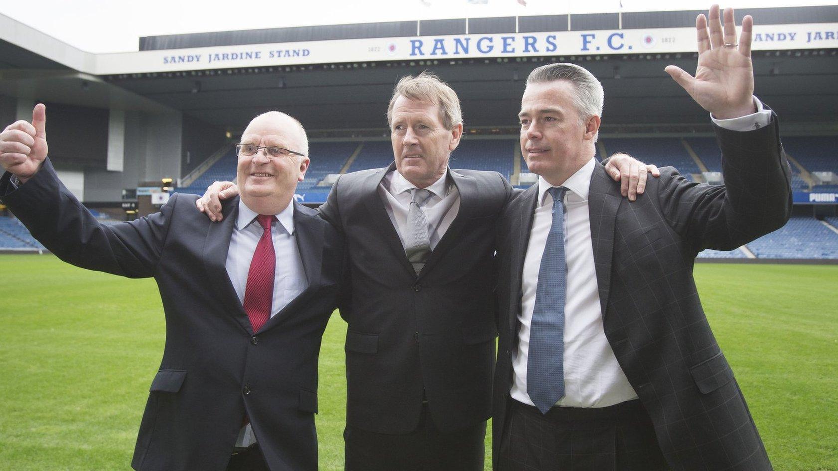 From left: John Gilligan, Dave King and Paul Murray