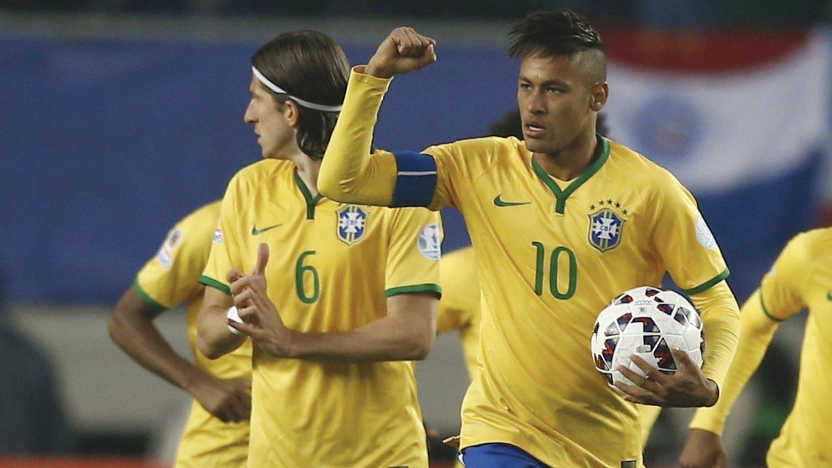 Neymar celebrates