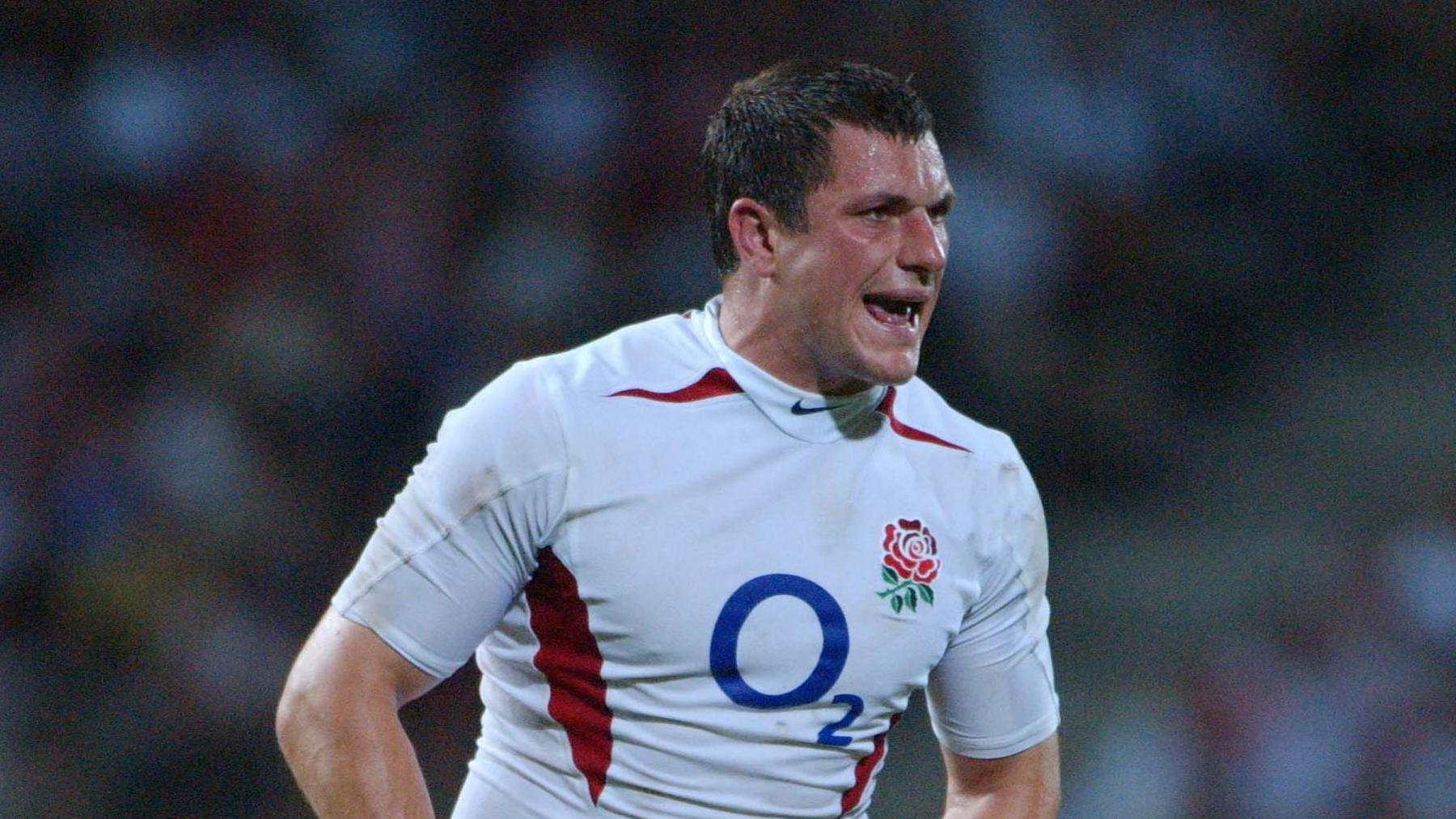 Paul Grayson playing for England in a World Cup warm-up match in 2003 