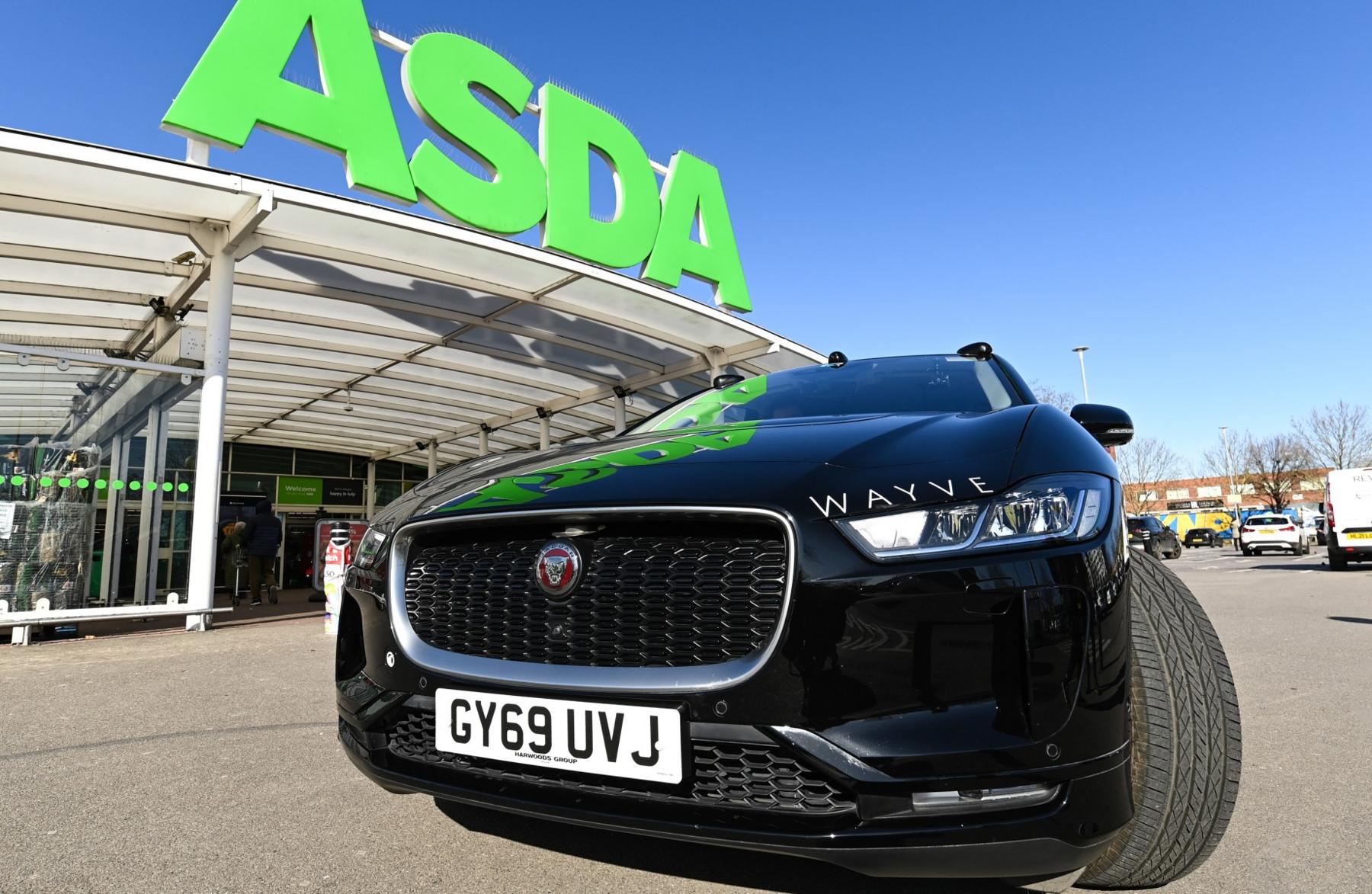 Self-driving car outside Asda store