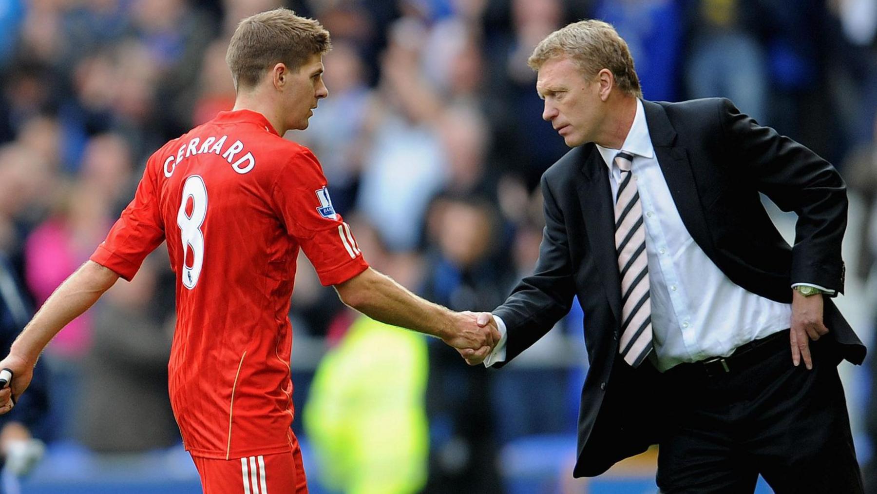 Steven Gerrard and David Moyes