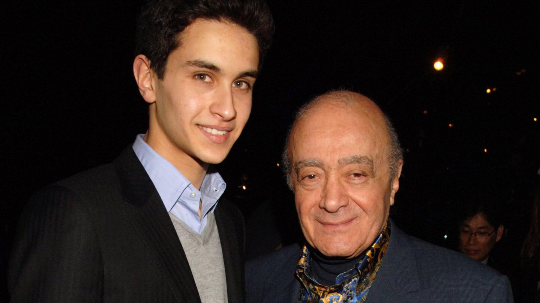 Mohamed Al Fayed (right) and his son Omar Al Fayed (left) in London in 2007.