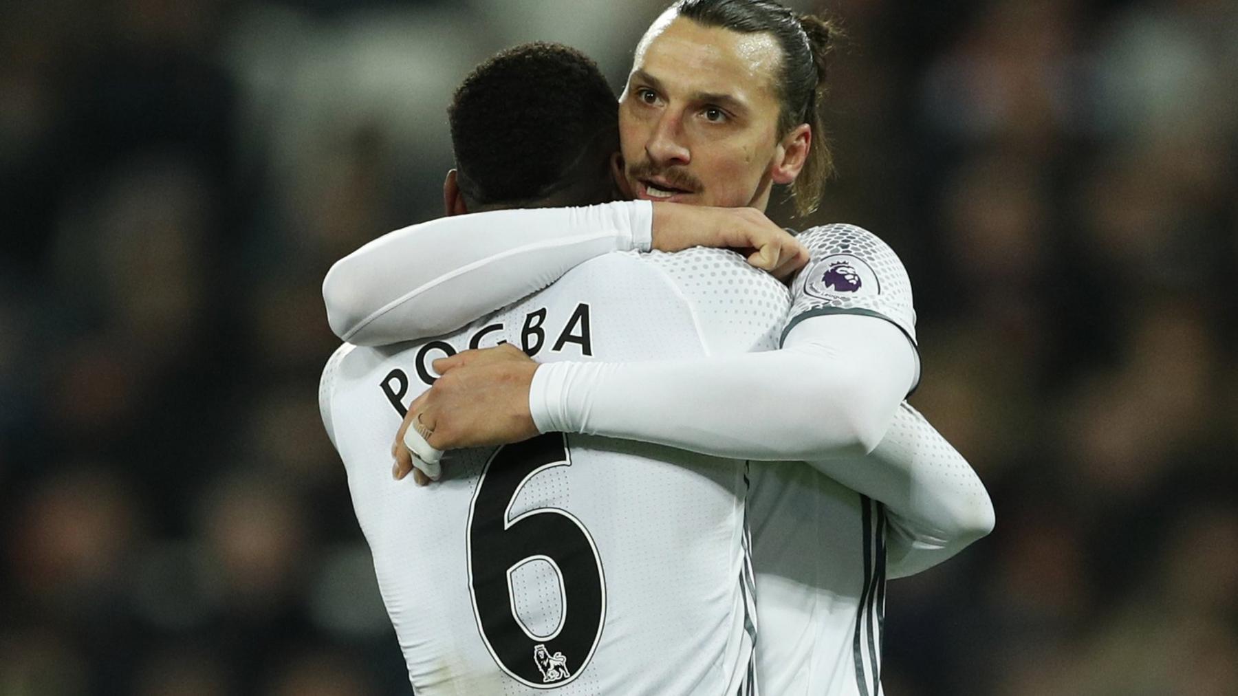 Zlatan Ibrahimovic celebrates