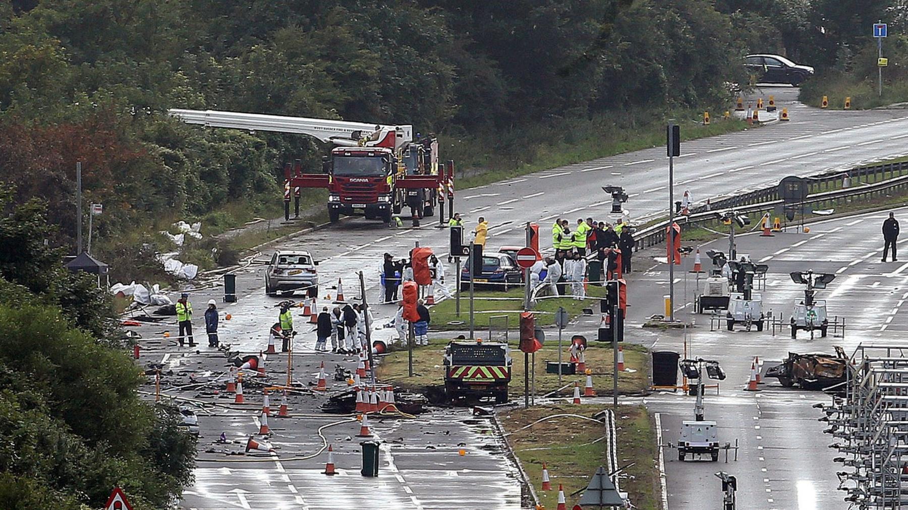 Shoreham air crash scene