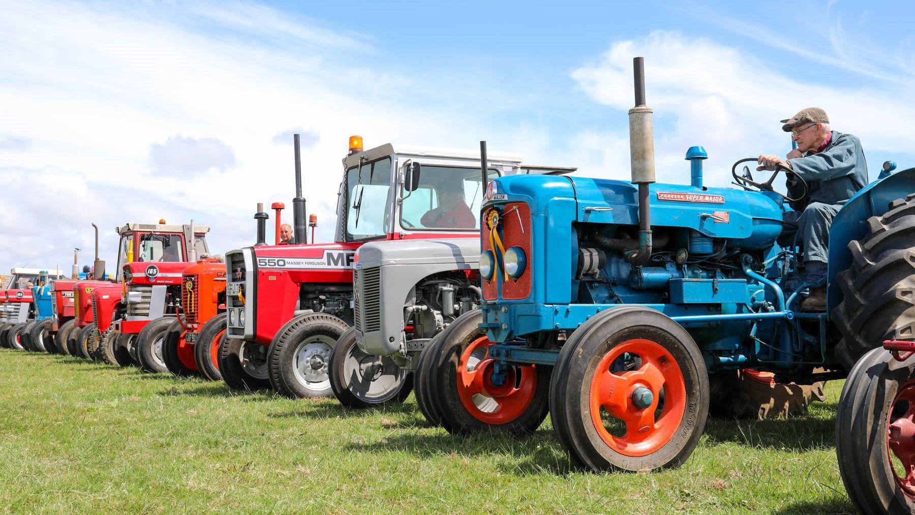 Vintage tractors at the Liskeard Show