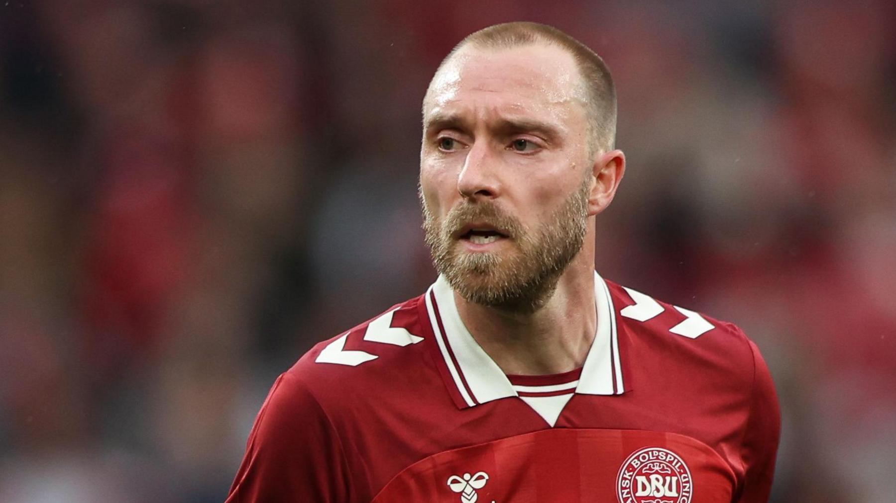 Christian Eriksen playing for Denmark