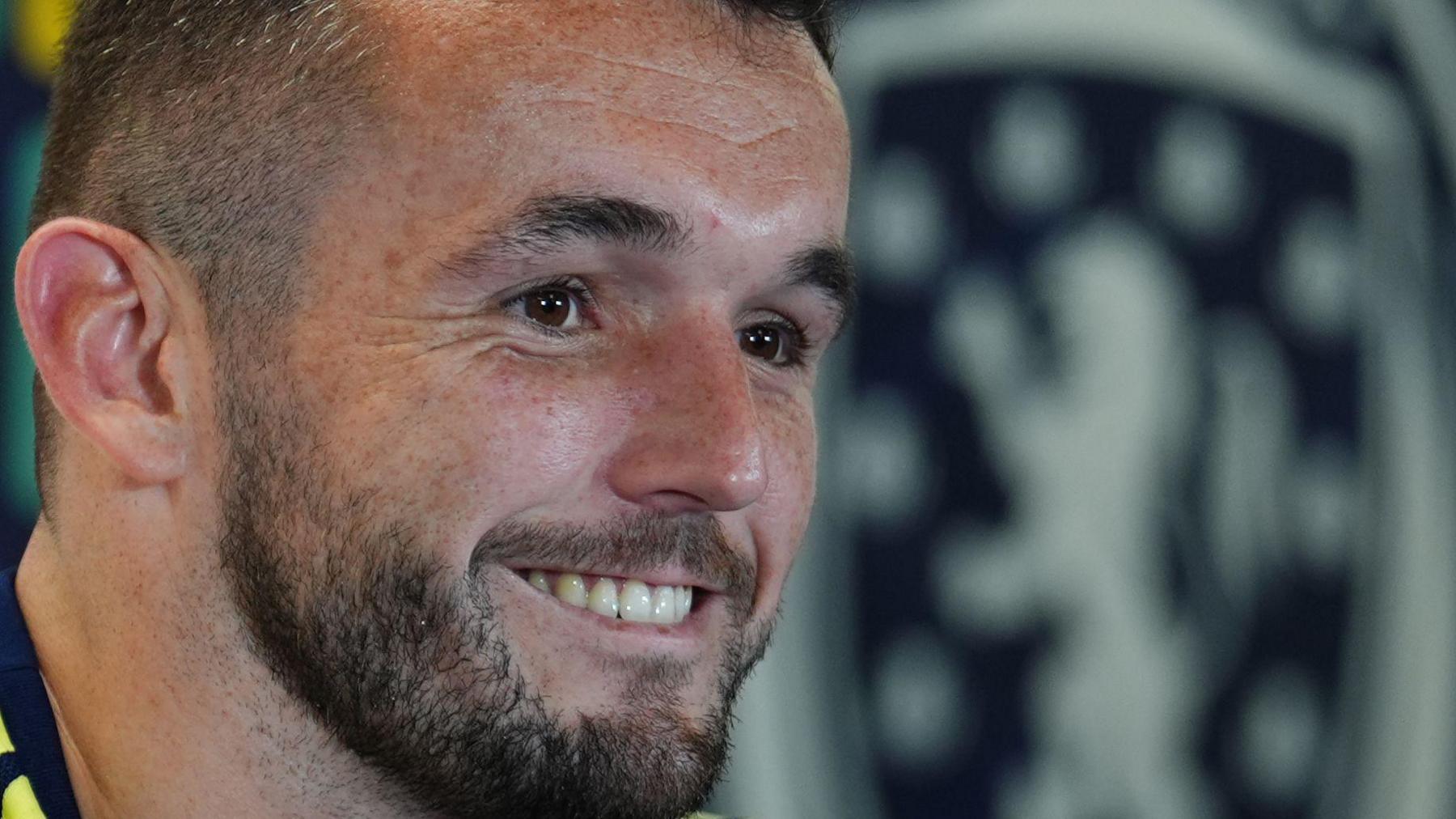 John McGinn in a Scotland press conference