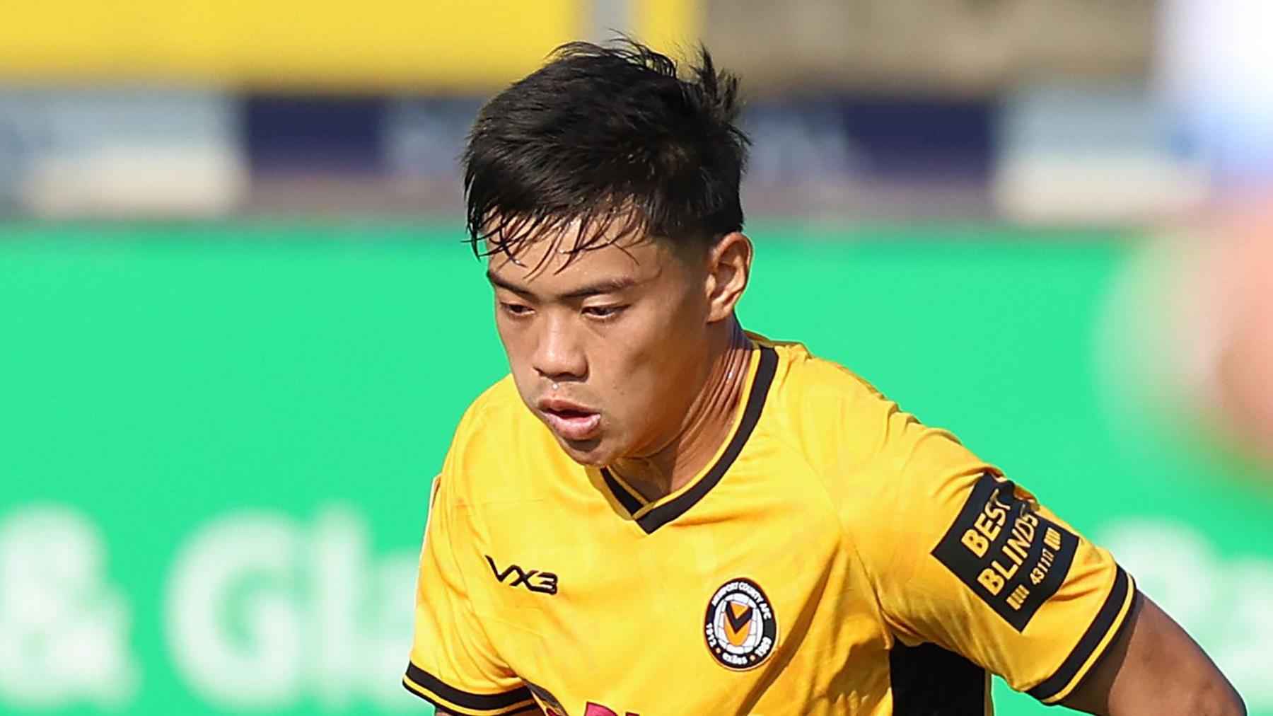 Kiban Rai playing for Newport County