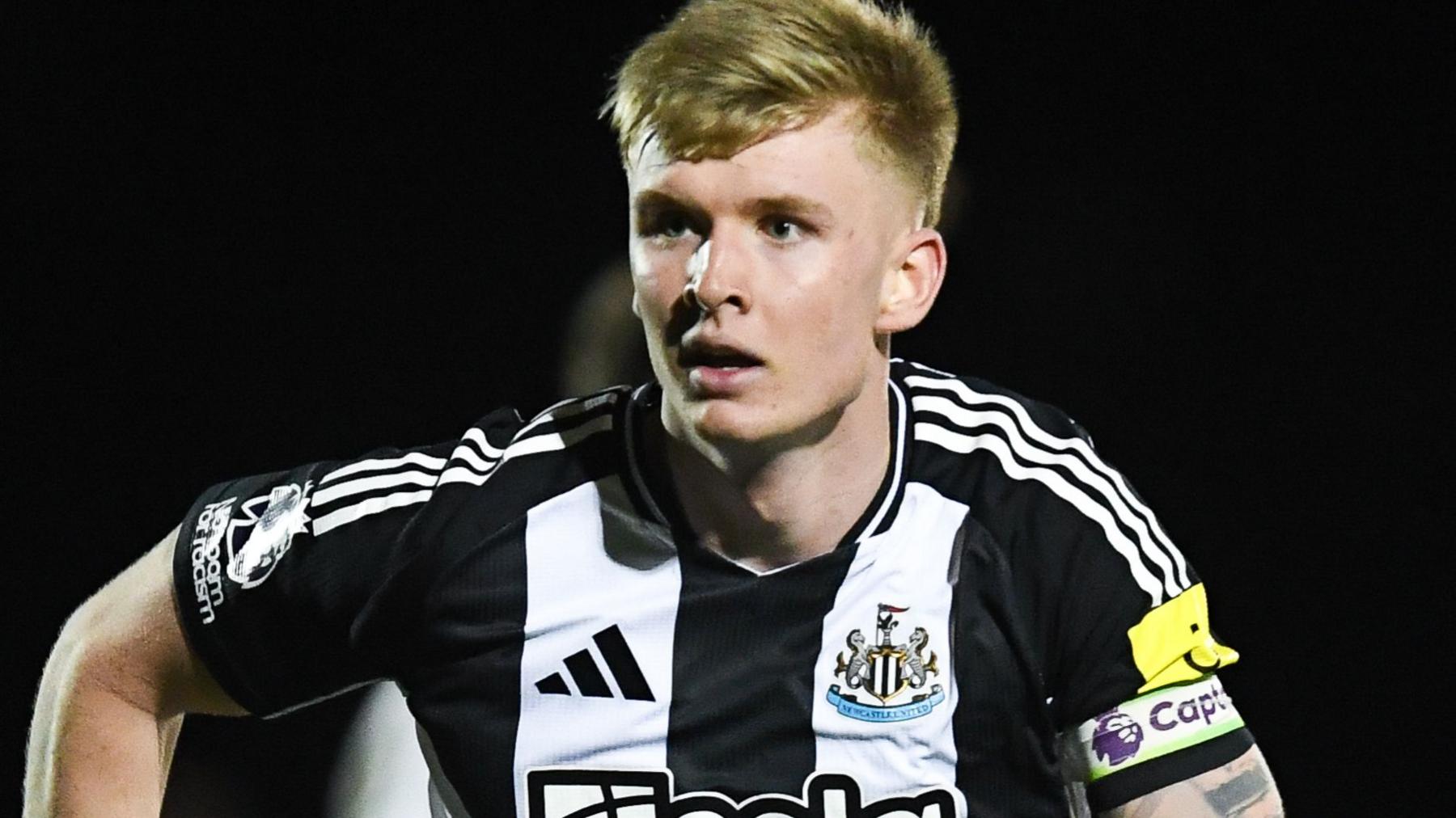 Charlie McArthur in action for Newcastle's under-21's