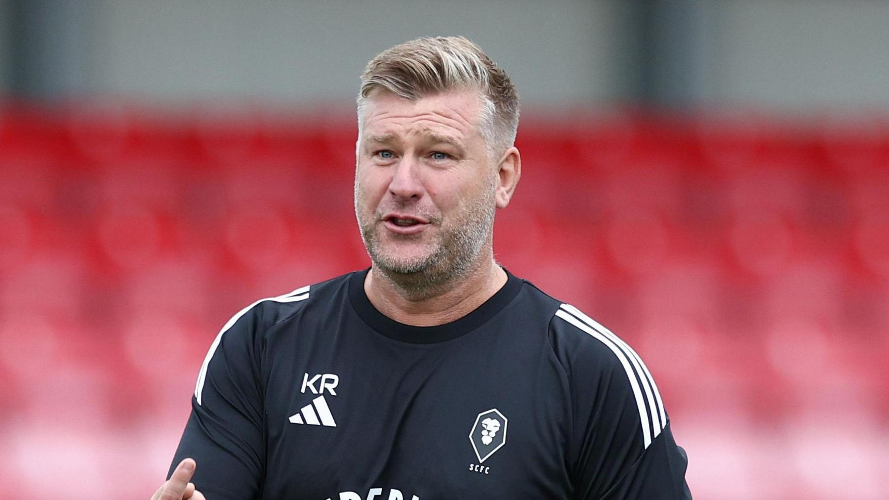 Salford head coach Karl Robinson before a pre-season friendly