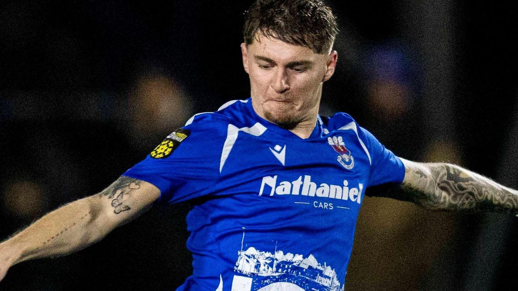 James Crole playing for Penybont