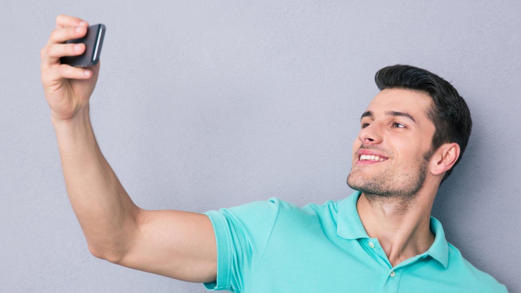 A man taking a selfie