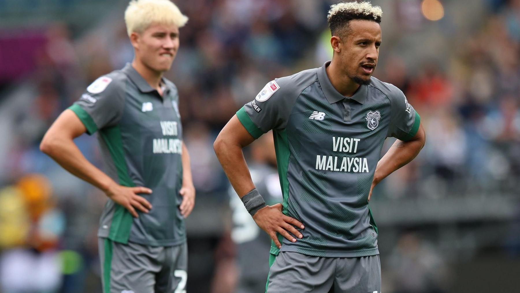 Cardiff's Callum Robinson looks disappointed during last season's heavy defeat at Burnley