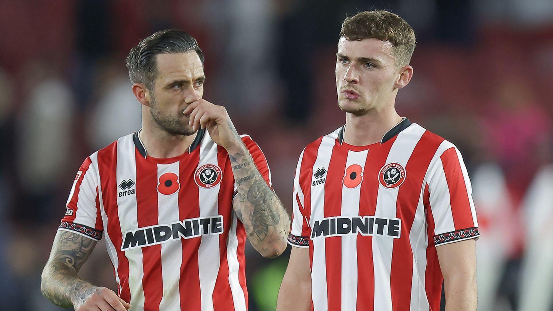 Sheffield United players Danny Ings and Harrison Burrows