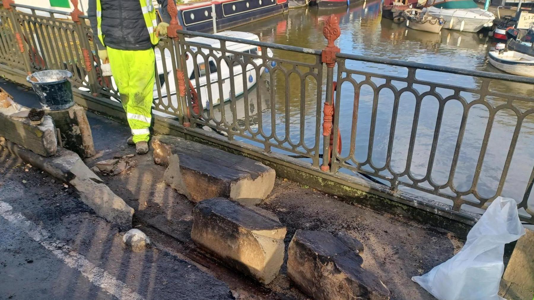 A damaged bridge