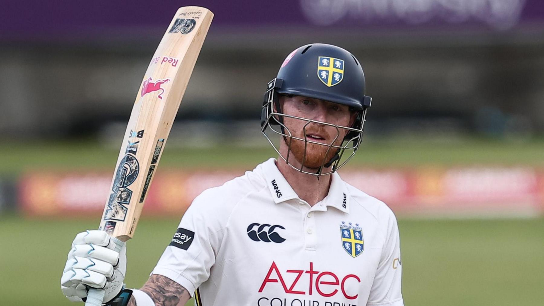 England captain Ben Stokes batting for Durham