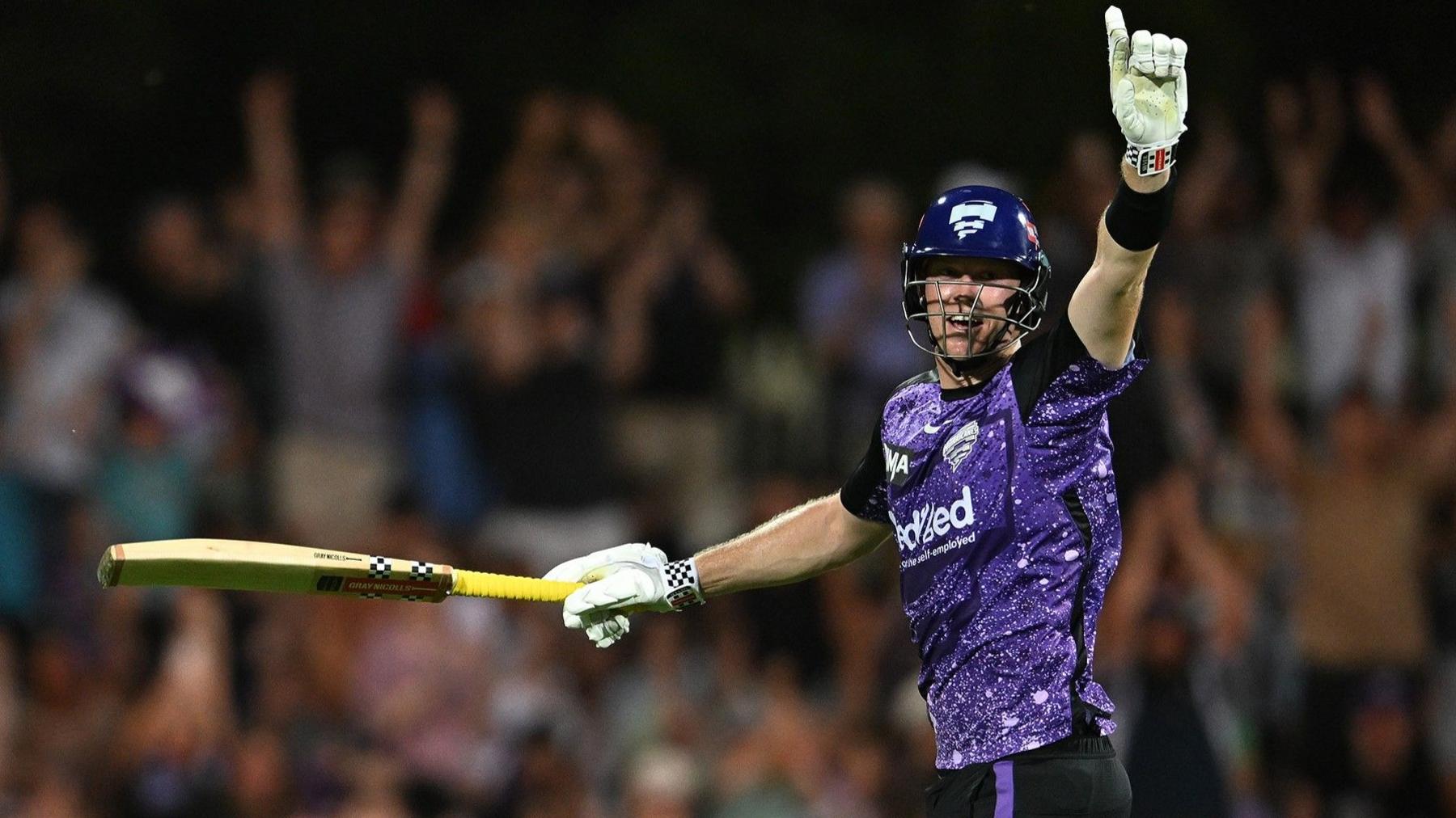 Mitch Owen celebrating