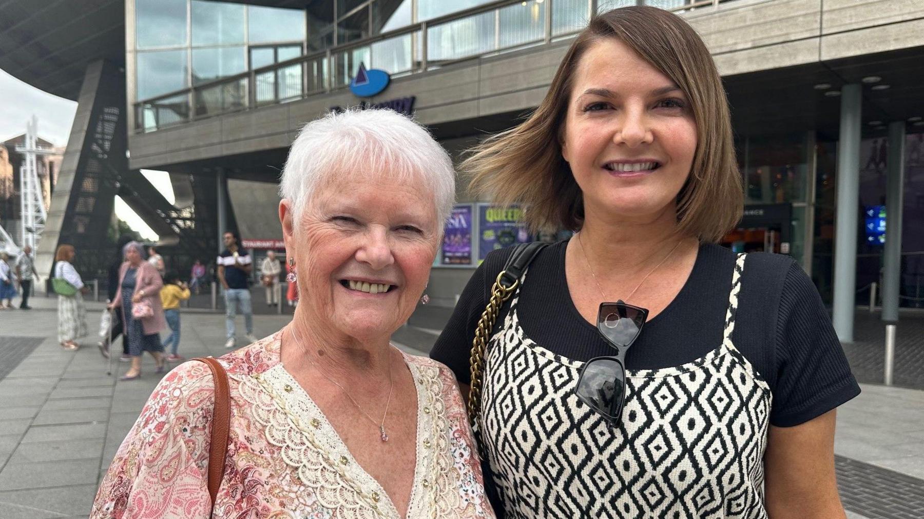 June, left, and her daughter Amanda, travelled to Manchester for the show