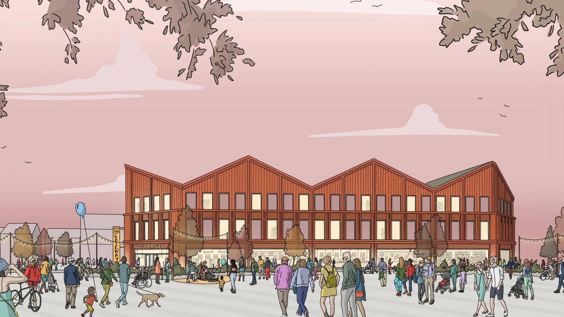 Artist impression of Ellis Street redevlopment